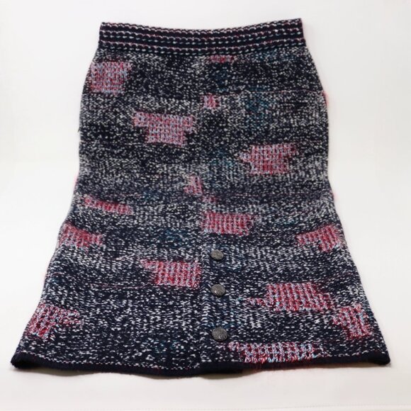 CHANEL Skirt Size 40 Wool Cashmere Plaid Tweed 15B - Picture 4 of 16